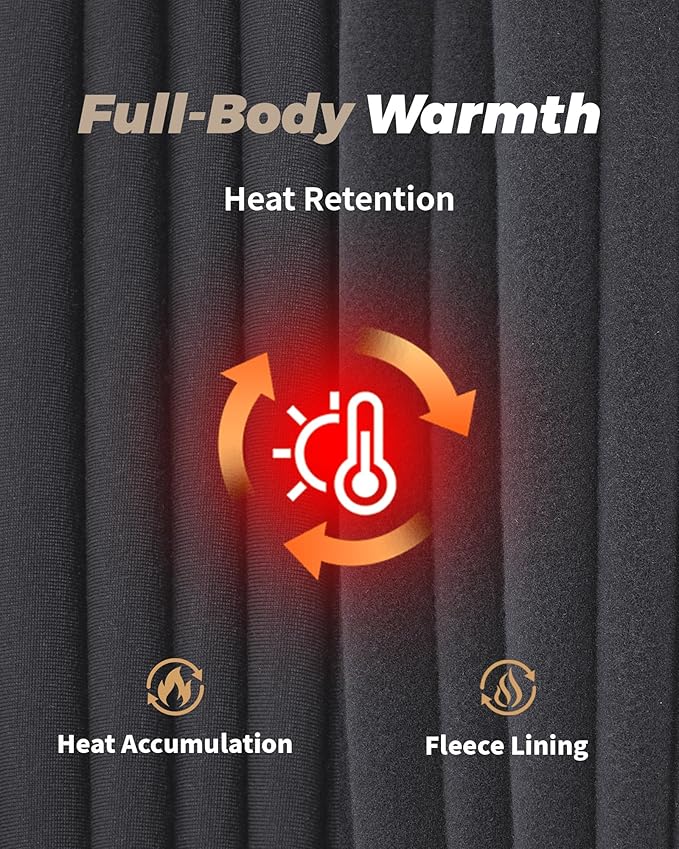 WEERTI Thermal Underwear for Men Long Johns with Fleece Lined Base Layer Men Cold Weather Top Bottom