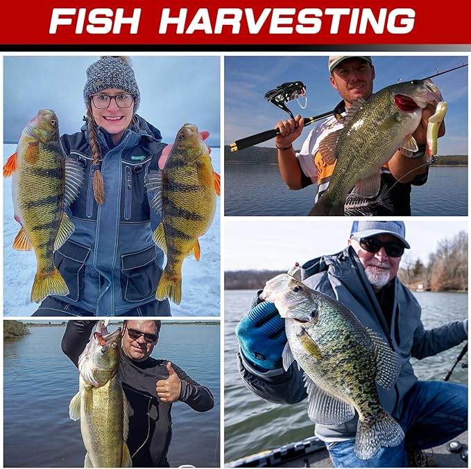 6.89ft Fishing Rod and Reel Combo, 2PCS Telescopic Carbon Fiber Fishing Rod, Spinning Reels *2, Fishing Line *2, Fishing Hooks Bait Set, Portable Fishing Pole Set with Carrier Bag