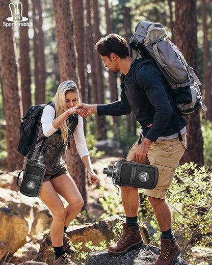 Sports rabbit Universal Water Bottle Holder – Durable Oxford & Neoprene Hybrid Design Compatible with Stanley 30/40oz Handled & 64/87oz Straight Tumblers, Adjustable Strap for Gym, Travel, Outdoors