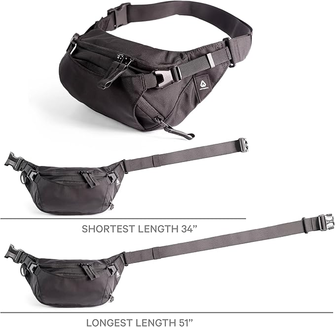 Falcon2L Ultralight Fanny Pack | Crossbody Belt Bag for Men & Women | Compact Waist Pack Sling for Essentials | Expandable External Carry with Falcon Wing Water-Resistant for Outdoor Travel & Everyday