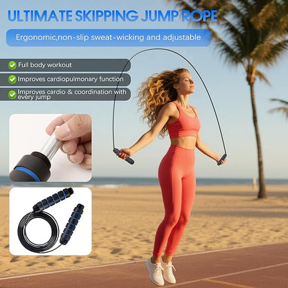 Agility Ladder Speed Training Equipment Set-20ft Agility Ladder,12 Soccer Cones,4 Hurdles,Jump Rope,Running Resistance,Soccer Football Training Equipment with Carrying Bag for Kids Adults