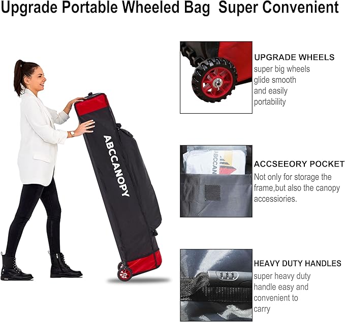 ABCCANOPY Heavy Duty Easy Pop up Canopy Tent with Sidewalls 10x20, Purple