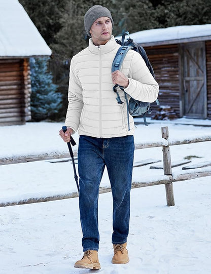 TACVASEN Men's Lightweight Puffer Jacket Winter Quilted Puffy Jackets Warm Water-Resistant Windproof Insulated Coats