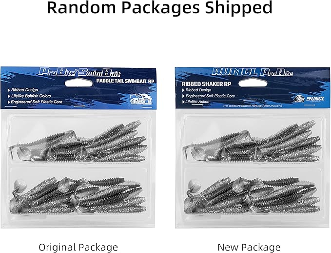RUNCL Swimbaits Paddle 10/20/30/40PCS, 5/4/3/2 Inchs Paddle Tail, Soft Lure for Trout Crappie Bass, Durable Plastic Bait Swimmer for Saltwater/Freshwater, Fishing Lover's Gift