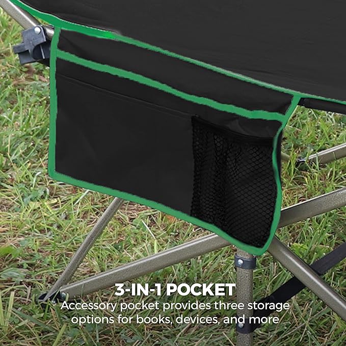 OSAGE RIVER Camping Cot for Adults - Folding Camping Cot - Portable Cots for Sleeping - Rated for 300 lbs