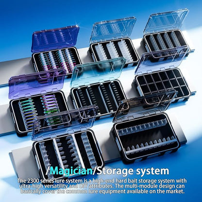 Multifunctional – Organize Lures Easy Storage for VIB, Minnow, Pencil Lures, DIY Modular System for Ultimate Customization The Best Gift for Any Angler! (2300-6 JIG Storage 30pcs)