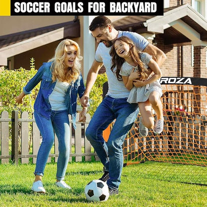 Agility Ladder & Soccer Goal Training Set, 20ft Speed Ladder with Cones, Hurdles, Jump Rope & Parachute, Plus 2 Pack Pop Up Kids Soccer Goals with Ball & Cones for Backyard Sports Practice