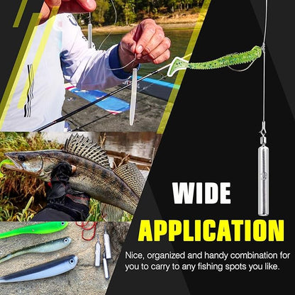 AMYSPORTS Drop Shot Weights Fishing Lead Drop Saltwater Fishing Weight Freshwater Drift Sinker Fishing Weight Bass Rig Cylinder Removable Catfishing