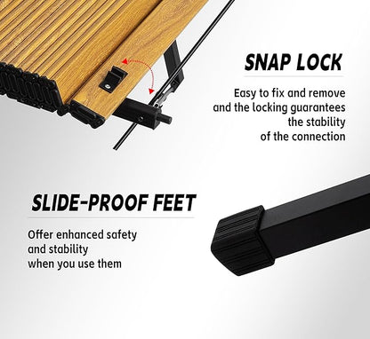 Portable Adjustable Camping Table - Sturdy Aluminum, Oversized Foldable Surface for Outdoor Picnic, BBQ, and Indoor Use