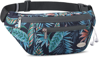Entchin Fanny Pack for Women Men,Crossbody Belt Bag with 4-Zipper Pockets,Adjustable Waist Bag Pack,One of the Most Popular Travel Essential Gifts for Walking,Traveling,Cycling