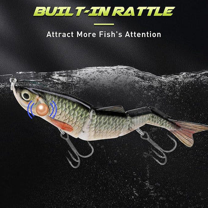 GOTOUR Fishing Lures for Freshwater or Saltwater, Easy to Use for Family Fishing Beginner and Pros, Most Lifelike Jointed Swimbait，Slow Sinking Bass Pike Panfish Walleye Lures, Fishing Gifts for Men