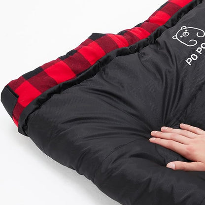 PO PO BEAR Zero Degree Sleeping Bag for Adults 100% Cotton Flannel Tall and Big