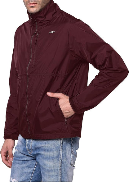 TRAILSIDE SUPPLY CO. Mens Windbreaker Jackets Lightweight Packable Jacket,Windproof and Dustproof
