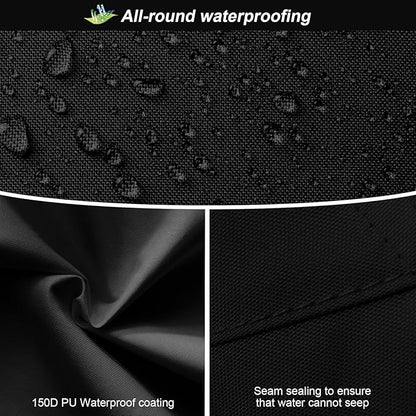 Rain Jacket, High Visibility Rain Coat and Pants, Waterproof Raincoat with Hood, Lightweight Rain Suit for Outdoor Activities, Rain Ponchos for Adults Reusable, Men Women, Black B, XXL-3XL