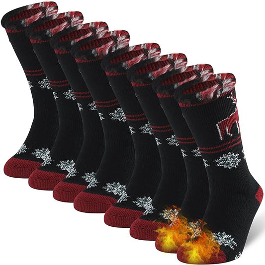 Sunew Warm Thermal Socks 4 Pack, Mens Womens Winter Heated Outdoor Skiing Thermal Socks