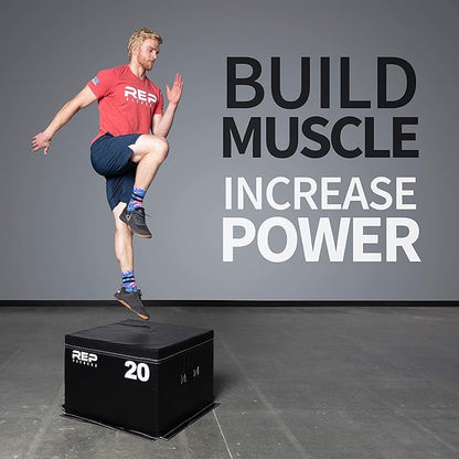REP Fitness Stackable Soft Foam Plyo Box Set, Adjustable Plyometric Jump Box for Home Gym Workouts, Plyometric Jumping Platform for Exercise, Step Training, HIIT & CrossFit