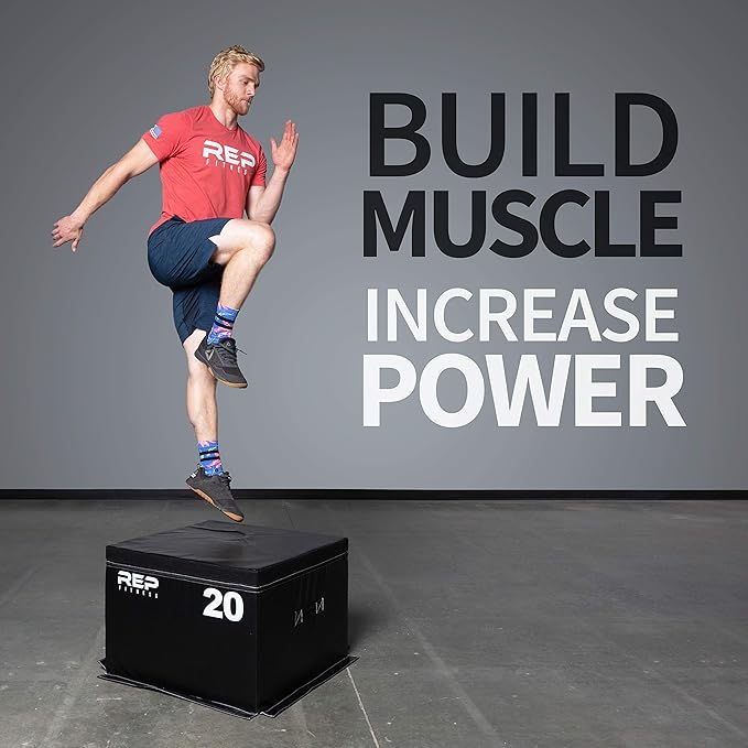 REP Fitness Stackable Soft Foam Plyo Box Set, Adjustable Plyometric Jump Box for Home Gym Workouts, Plyometric Jumping Platform for Exercise, Step Training, HIIT & CrossFit