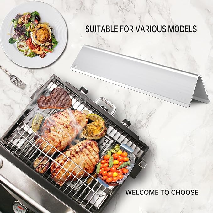 7636 7638 7639 Grill Grates Grill Parts for Weber Spirit 2 Spirit II E-310, E-320, S-310, S-320,GS4 Spirit 300 Series Flavorizer Bars 15.3”, 17” Stainless Steel BBQ Grid Replacement Accessories