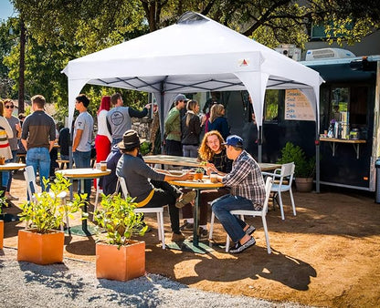 ABCCANOPY Outdoor Pop up Canopy Tent, 8x8 Instant Portable Canopy for Camping, Beach, Backyard,White