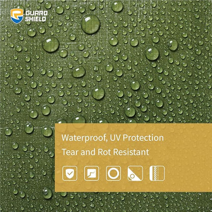 GUARD SHIELD Tarp Green Tarps Heavy Duty Waterproof 16x20 Feet Extra Large Outdoor Tarp Cover 12mil
