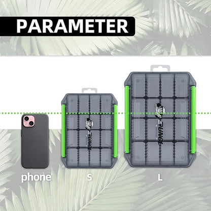 Fishing Tackle Box, Double Buckle Open Tackle Trays, Plastic Storage Parts Box with Removable Dividers for Saltwater, Freshwater, Fly Fishing, Christmas Gifts for Fisher, Dad, 1/2/4 Pack
