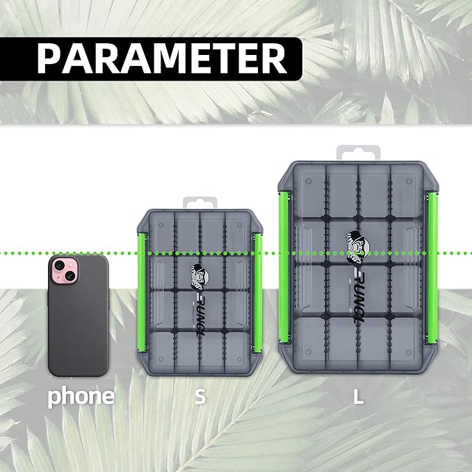 Fishing Tackle Box, Double Buckle Open Tackle Trays, Plastic Storage Parts Box with Removable Dividers for Saltwater, Freshwater, Fly Fishing, Christmas Gifts for Fisher, Dad, 1/2/4 Pack