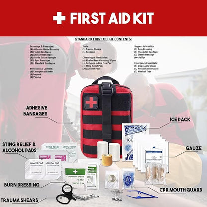 Denver: Premium 72 Hour Survival Backpack with Supplies - 2024 Model Bug Out Bag Backpack - Upgraded Go Bag Emergency Backpack w/Complete Tactical Survival Kit - Bug Out Bag Survival Kit for 2 Person