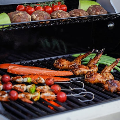 Monument Grills Outdoor Barbecue Stainless Steel 3 Burner Propane Gas Grill, 48,000 BTU Patio Garden Grill with Side Burner and Knob Controls, Mesa305 with Smoker Box