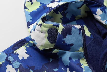 MGEOY Boys Girls Rain Jackets Lightweight Waterproof Hooded Raincoats Windbreakers for Kids 4-14Y