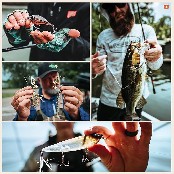 MONSTERBASS Fishing Mystery Box, Bass Fishing Kit - Best Lures Kit, Biggest & Best Tackle Mystery Box for Catching Smallmouth & Largemouth Bass