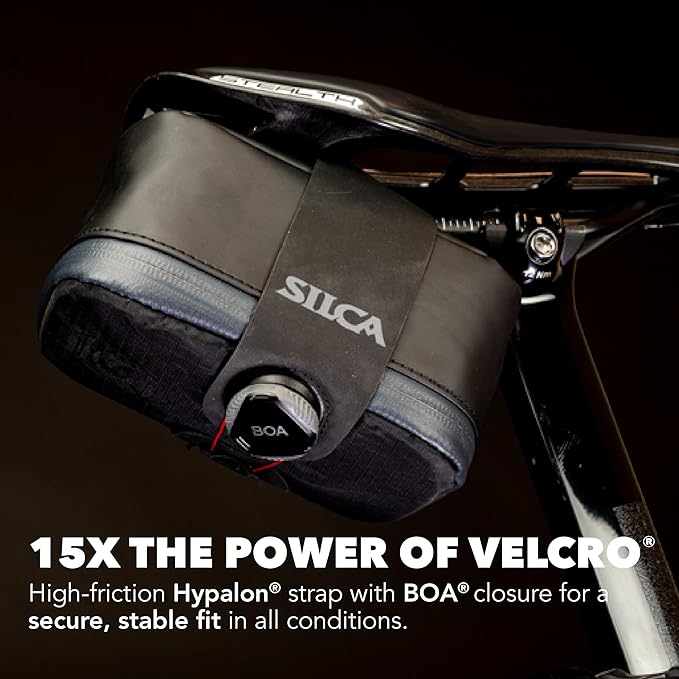 SILCA Mattone Grande | Bicycle Seat Bag Secured by BOA Capture System | YKK Waterproof Zipper | 77 Cubic Centimeters of Storage Space | Bike Saddle Bag