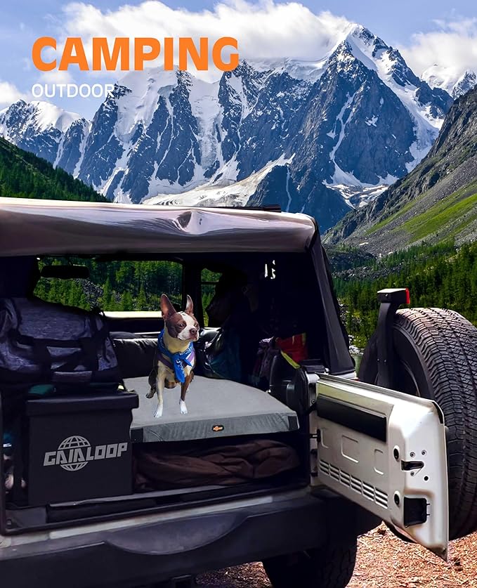 4 INCH Thick Foam Camping Mattress [Car/Tent/Cot] 30D Foam Portable Floor Sleeping Mat Cot Pad Roll Up Mattress for Guests Sleepovers RV Truck Camper