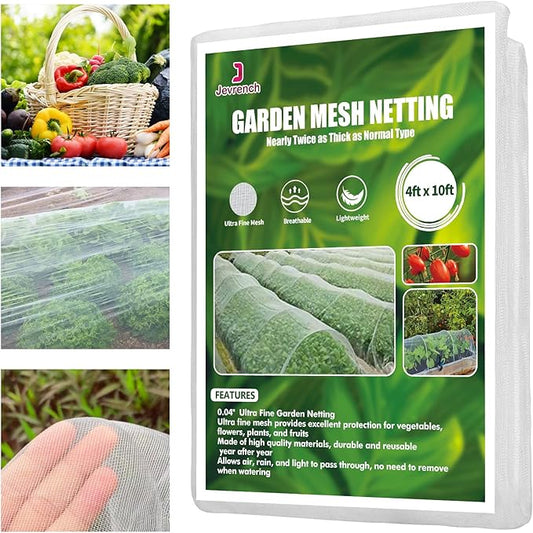 Garden Netting, Jevrench Durable Ultra Fine Garden Netting, Garden Plant Cover Row Cover Makes Plants, Vegetables, Fruits, and Flowers Grow Better (13ft x 16ft)