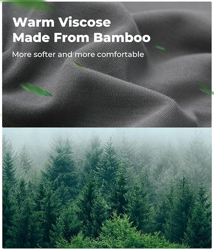 Men's Lightweight Thermal Underwear Bottoms Fleece Lined Long Johns for Men Base Layer Pants for Cold Weather