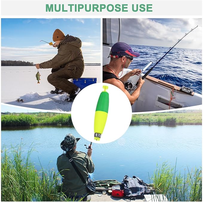 Fishing Bobbers Floats, EVA Foam Weighted Bobbers for Crappie/Bluegill/Trout Bass/Catfish, Clip-on Floats Slip Corks