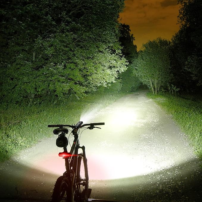 Bike Lights for Night Riding Gyhuego, Bright USB Rechargeable Front Bicycle Lights with Power Bank Function Easy to Install for Men Women Kids Road Mountain Safety Night Cycling
