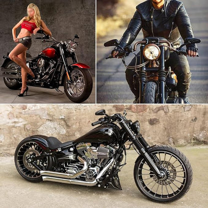 Black Sportster Mirrors for Harley Road King Street Electra Glide Dyna Softail Road Glide Motorcycle Rearview 1982-2019 2020 2021 2022 (Black Irregular)