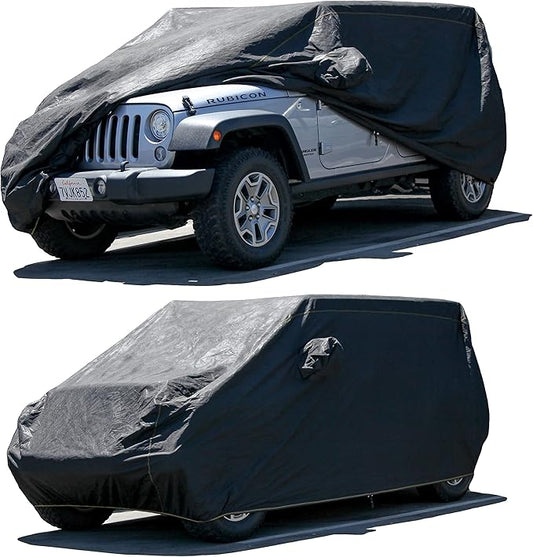 All Weather Waterproof car Cover Good for rain Snow uv Protection dust Compact SUV Grand Cherokee Santa FE RAV4 CR-V Q5 XT4 Equinox Envision Black