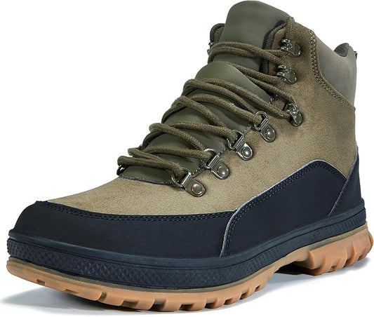 Wondamo Men's Snow Boots Lightweight Waterproof Winter Boots Fur Lined Anti-slip Cold Weather Shoes