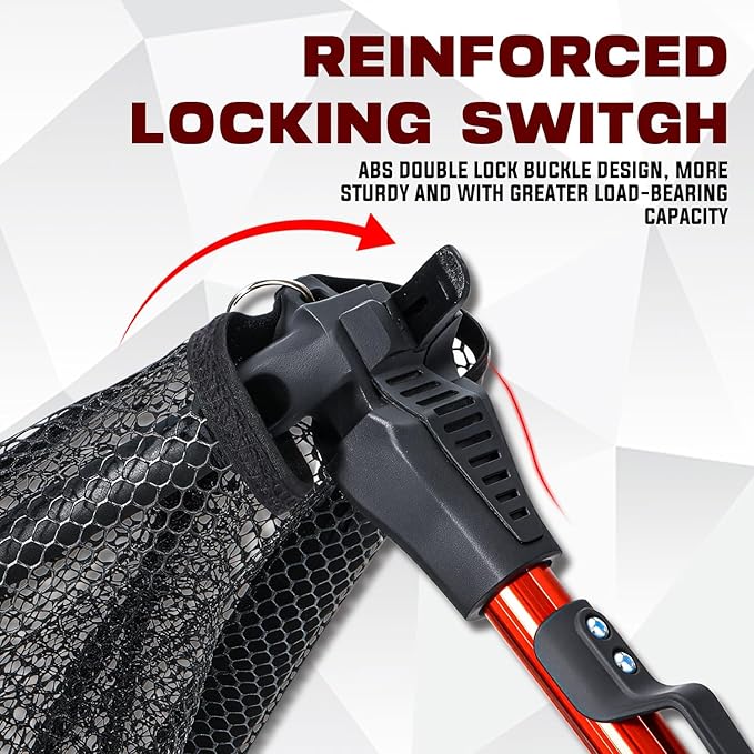 Sougayilang Fishing Net Fish Landing Net, Foldable Collapsible Telescopic Pole with EVA Handle, Durable Nylon Material Mesh, Safe Fish Catching or Releasing