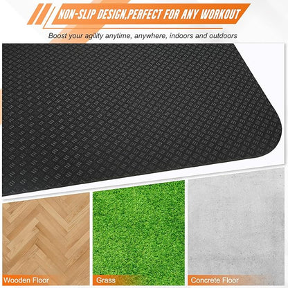 Agility Ladder Set: 15ft Rubber Non-Slip Agility Training Ladder with 10 Soccer Cones for Outdoor Agility Training| Basketball Fitness Soccer Training Equipment for Adults Youth