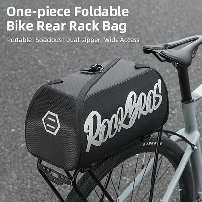 ROCKBROS Bike Bags for Bicycle Rear rack - 12L/15L Bike Ebike Trunk Pannier Saddle Bag with Shoulder Strap for Commuter Travel Outdoor Accessories Gear