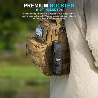 WUBEN C3 Flashlight 1200 High Lumens Rechargeable Flashlights 6 Modes Super Bright IP68 LED Tactical Flashlight for Camping, Home, Emergenc, Inspection, Repair, Tool Gifts for Men(Army Green)