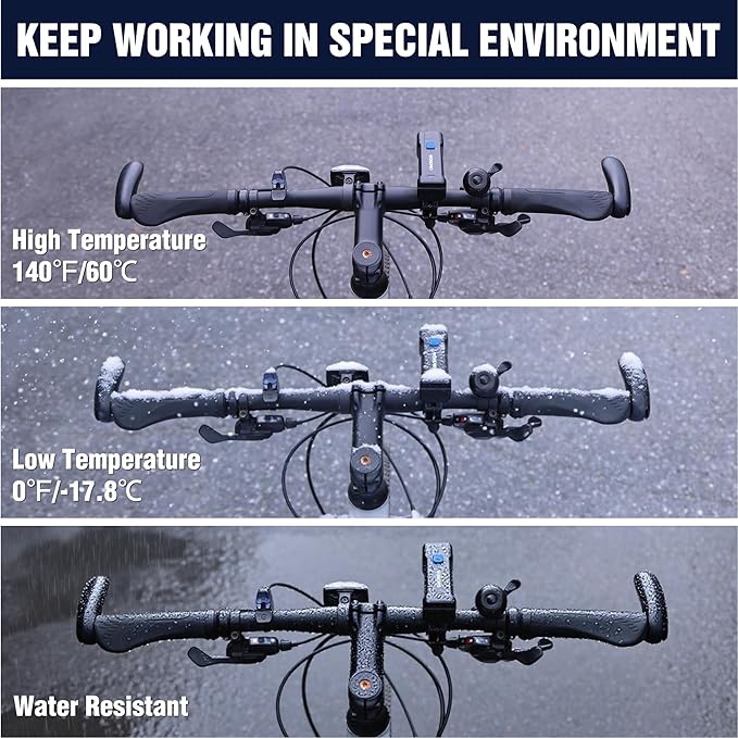 WORKPRO Bike Light for Night Riding, Rechargeable Ultra-Bright Bike Lights Front and Back, 3+5 Modes Bicycle Headlight and Taillight Set, Waterproof Cycling Lights for Mountain, Road Bike Riding