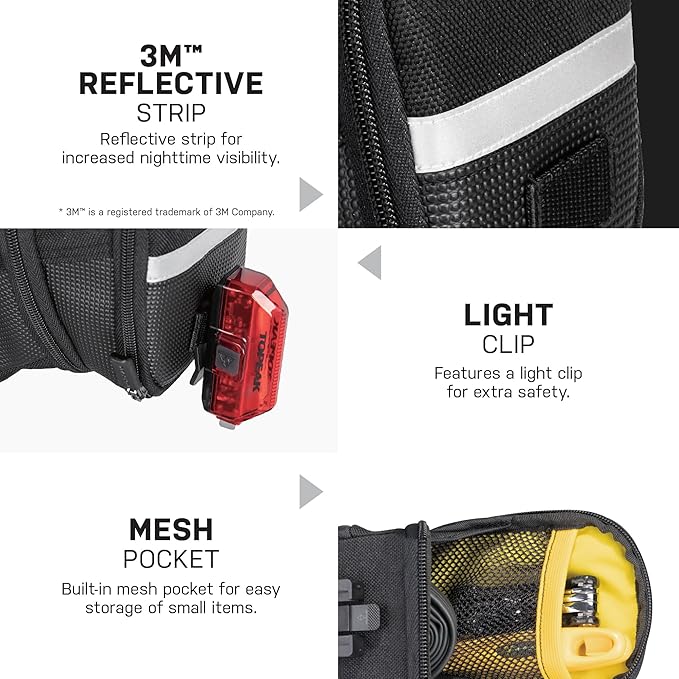 Topeak Aero Wedge Pack, w/ Fixer F25, Medium , Black