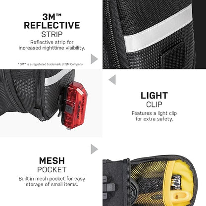 Topeak Aero Wedge Pack, w/ Fixer F25, Medium , Black