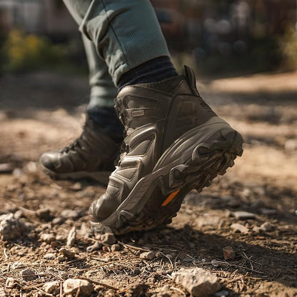 NORTIV 8 Men's Ankle High Waterproof Hiking Boots Outdoor Lightweight Shoes Trekking Trails Armadillo