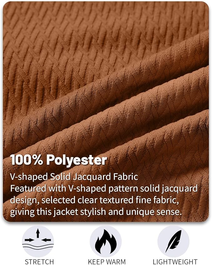 Mens Casual Jacket Loose Fit Lightweight Jacket Varsity Bomber Jacket with Zipper