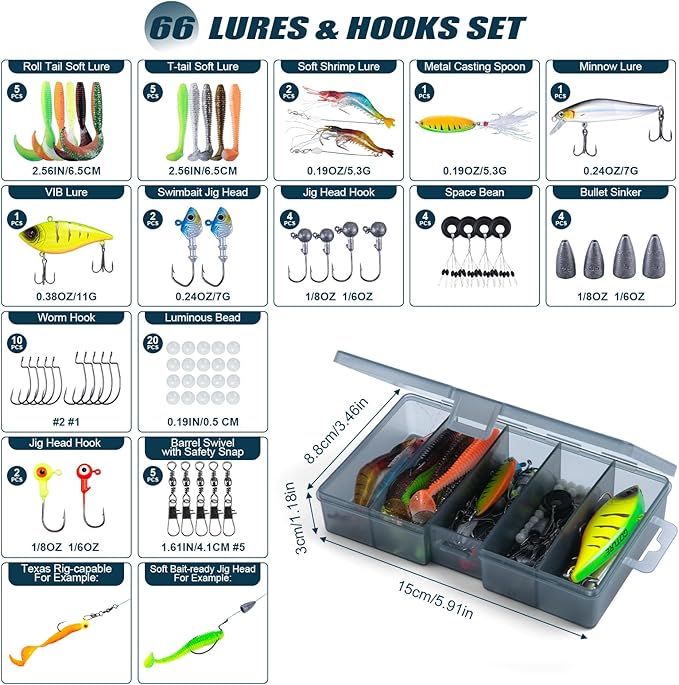 Goture Fishing Rod and Reel Combos-Telescopic Fishing Pole Spinning Reel Lures Set with PC Hard Shell Suitcase, Telescopic Rod Reel Combo Kit for Starter Travel Saltwater, Gifts for Men