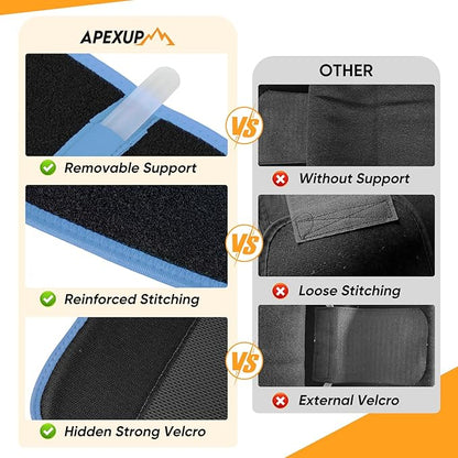 APEXUP Sweat Waist Trainer for Women and Men, Neoprene Waist Trimmer Belt Slimming Sweat Band with Removable Lumbar Support